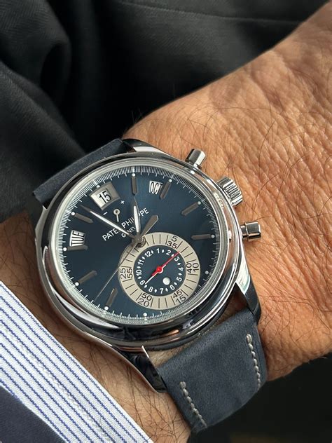 patek philippe 5960p blue dial chronograph